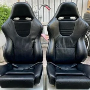half leather half alcantara front and rear seats for mitsubishi lancer evo 8/9/x