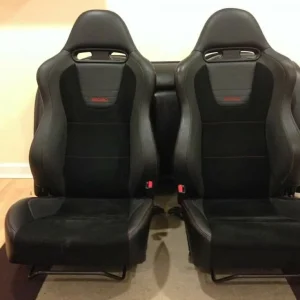 brand new half leather,half alcantara recaro front and rear seats for mitsubishi lancer evo ix and other sedans